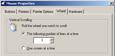 Mouse Wheel Properties