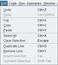 ToyIDE: Edit Menu